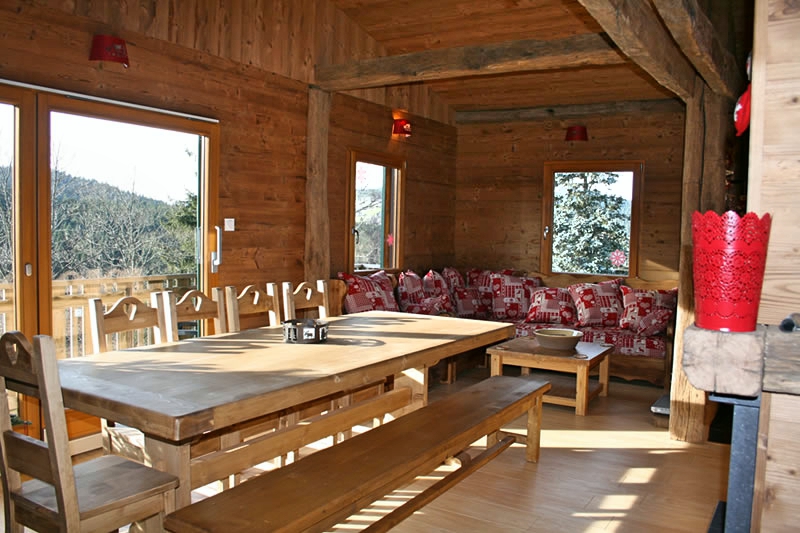 The entirety of the living room as seen from the first floor’s bedrooms’ doors